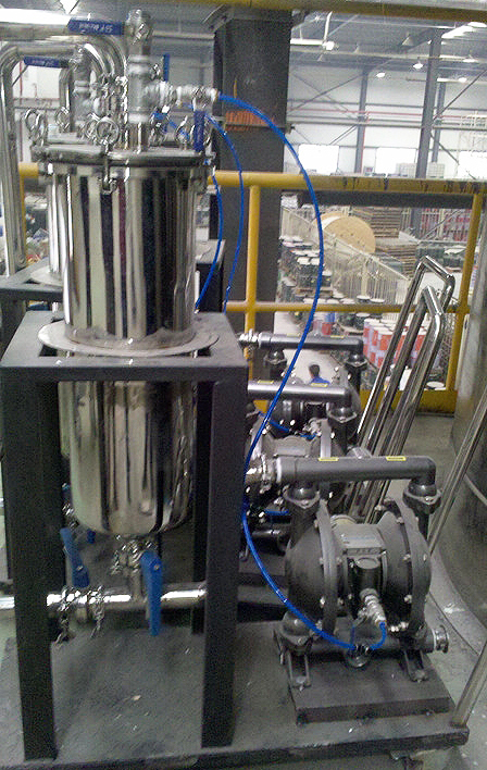 BSK铝合金气动隔膜泵应用到压滤机