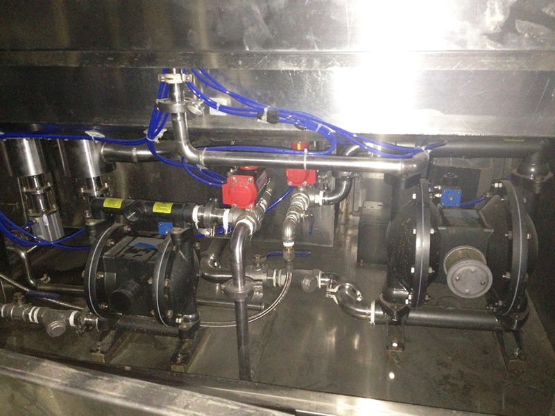BSK铝合金气动隔膜泵应用到网版清洗机