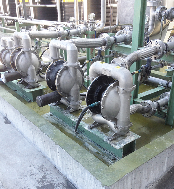 BSK铝合金气动隔膜泵应用到冷却塔